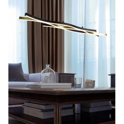 BLAZE SOSPENSIONE MODERNA LED 35W LUCE 2300-3000-4000K DIMMERABILE IN METALLO 2 FINITURE COLORE TRIO LIGHTING - Cristalensi Shop