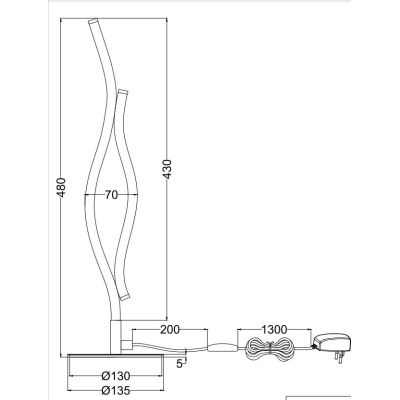 BLAZE LAMPADA DA TAVOLO MODERNA LED 8W LUCE 2300-3000-4000K DIMMERABILE IN METALLO 2 FINITURE COLORE TRIO LIGHTING - Cristalensi