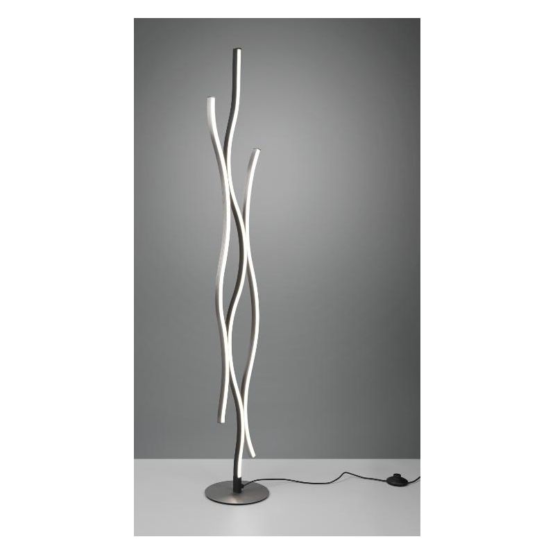 BLAZE PIANTANA MODERNA LED 28W LUCE 2300-3000-4000K DIMMERABILE IN METALLO 2 FINITURE COLORE TRIO LIGHTING - Cristalensi Shop On