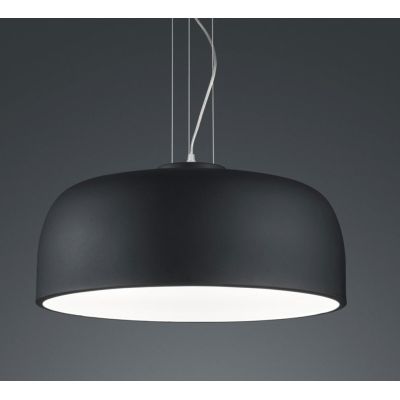 BARON SOSPENSIONE MODERNA A CUPOLA IN METALLO NERO O BIANCO DIAMETRO CM 52 LAMPADINE ATTACCO E27 TRIO LIGHTING - Cristalensi Sho