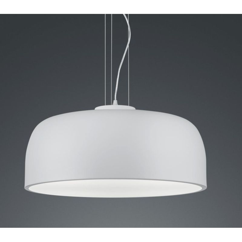 BARON SOSPENSIONE MODERNA A CUPOLA IN METALLO NERO O BIANCO DIAMETRO CM 52 LAMPADINE ATTACCO E27 TRIO LIGHTING - Cristalensi Sho