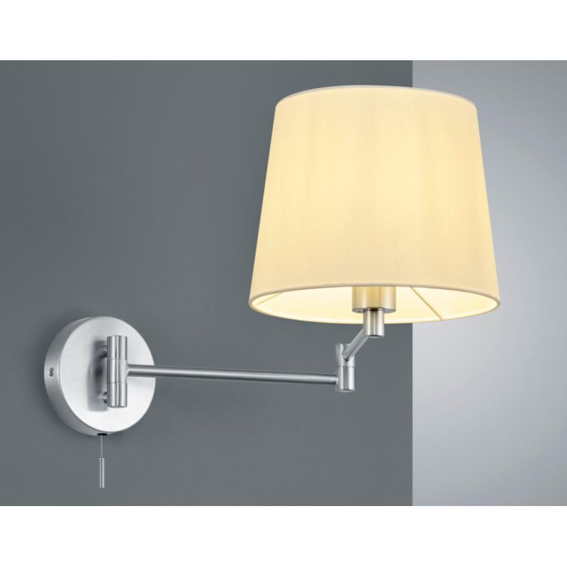 LYON LAMPADA DA PARETE MODERNA NICHEL O OTTONE CON PARALUME E DOPPIO SNODO LAMPADINA ATTACCO E27 TRIO LIGHTING - Cristalensi Sho