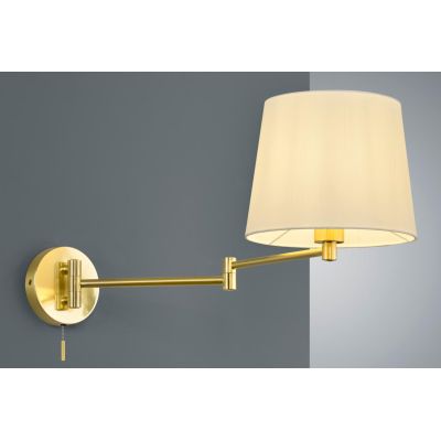 LYON LAMPADA DA PARETE MODERNA NICHEL O OTTONE CON PARALUME E DOPPIO SNODO LAMPADINA ATTACCO E27 TRIO LIGHTING - Cristalensi Sho