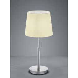 LYON LAMPADA DA TAVOLO MODERNA NICHEL O OTTONE CON PARALUME IN TESSUTO LAMPADINA ATTACCO E27 TRIO LIGHTING - Cristalensi Shop On 2