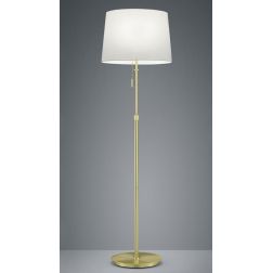 LYON LAMPADA DA TERRA MODERNA NICHEL O OTTONE CON PARALUME IN TESSUTO LAMPADINE ATTACCO E27 TRIO LIGHTING - Cristalensi Shop Onl 2