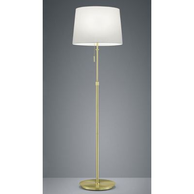 LYON LAMPADA DA TERRA MODERNA NICHEL O OTTONE CON PARALUME IN TESSUTO LAMPADINE ATTACCO E27 TRIO LIGHTING - Cristalensi Shop Onl