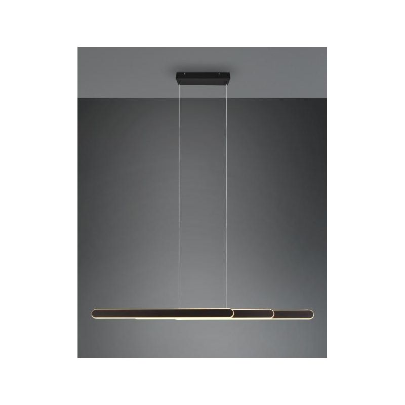 HELIOS SOSPENSIONE ESTENSIBILE LED 48W LUCE 2700-6500K DIMMERABILE 3 FINITURE COLORE MODERNA TRIO LIGHTING - Cristalensi Shop On