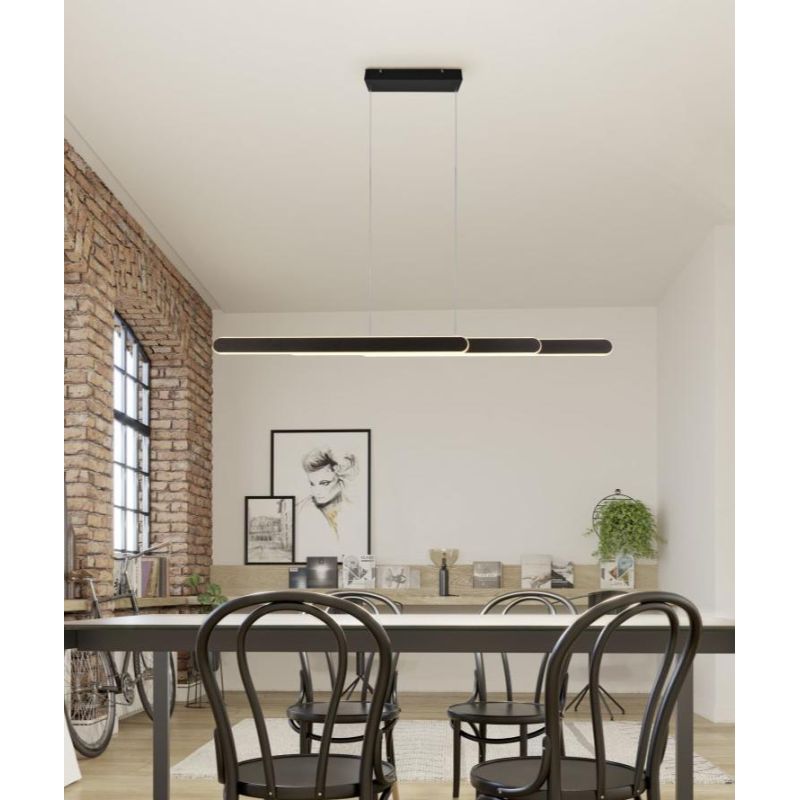 HELIOS SOSPENSIONE ESTENSIBILE LED 48W LUCE 2700-6500K DIMMERABILE 3 FINITURE COLORE MODERNA TRIO LIGHTING - Cristalensi Shop On