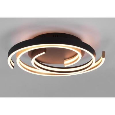 CAYA PLAFONIERA TONDEGGIANTE LED 58W LUCE DIMMERABILE METALLO NERO/ORO OPPURE ALLUMINIO MODERNA TRIO LIGHTING - Cristalensi Shop