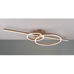 MONTILLA PLAFONIERA MODERNA CON BACCHETTA E DOPPIO CERCHIO LED 54W LUCE DIMMERABILE CM 100 3 COLORI TRIO LIGHTING - Cristalensi 2