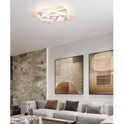 AKITA PLAFONIERA SQUADRATA MODERNA LED 56W LUCE DIMMERABILE TELECOMANDO INCLUSO TRIO LIGHTING - Cristalensi Shop Online