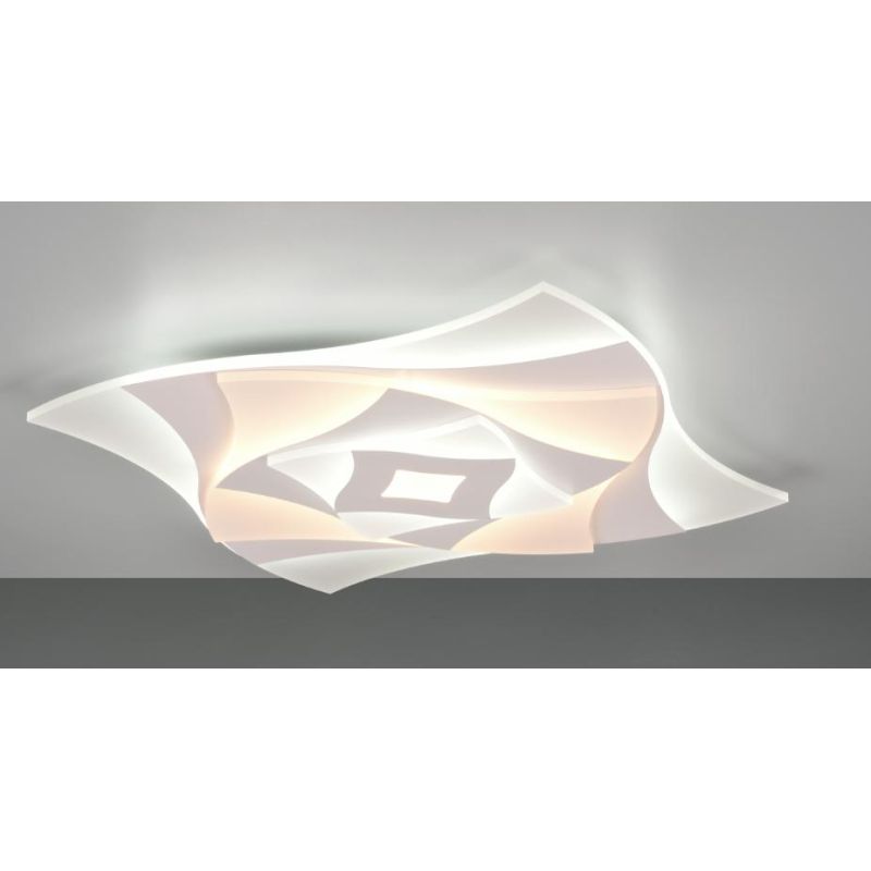 AKITA PLAFONIERA SQUADRATA MODERNA LED 56W LUCE DIMMERABILE TELECOMANDO INCLUSO TRIO LIGHTING - Cristalensi Shop Online