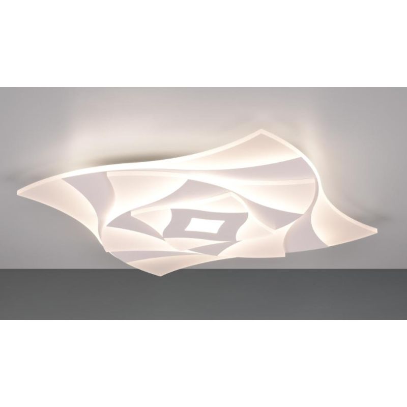 AKITA PLAFONIERA SQUADRATA MODERNA LED 56W LUCE DIMMERABILE TELECOMANDO INCLUSO TRIO LIGHTING - Cristalensi Shop Online
