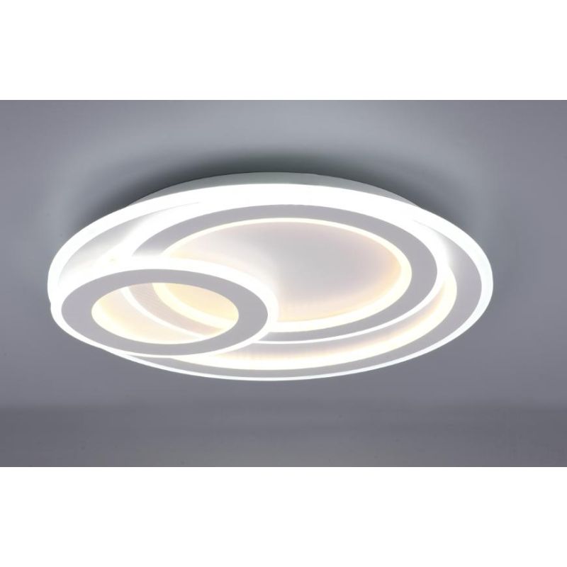 MITA PLAFONIERA MODERNA 3 CERCHI LED 74W LUCE DIMMERABILE TELECOMANDO INCLUSO CON LUCE NOTTURNA TRIO LIGHTING - Cristalensi Shop