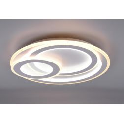 MITA PLAFONIERA MODERNA 3 CERCHI LED 74W LUCE DIMMERABILE TELECOMANDO INCLUSO CON LUCE NOTTURNA TRIO LIGHTING - Cristalensi Shop