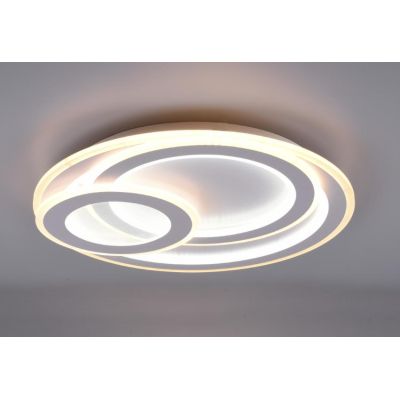 MITA PLAFONIERA MODERNA 3 CERCHI LED 74W LUCE DIMMERABILE TELECOMANDO INCLUSO CON LUCE NOTTURNA TRIO LIGHTING - Cristalensi Shop