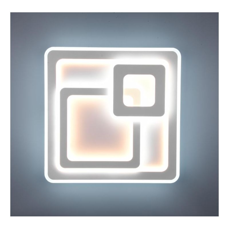 MITA PLAFONIERA MODERNA 3 QUADRATI LED 76W LUCE DIMMERABILE TELECOMANDO INCLUSO CM 51X51 TRIO LIGHTING - Cristalensi Shop Online