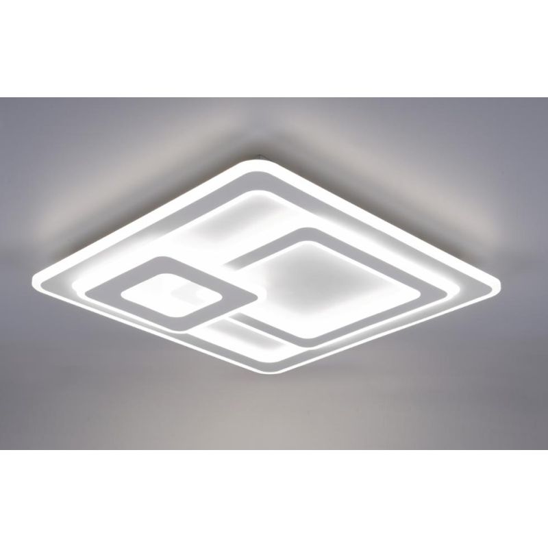 MITA PLAFONIERA MODERNA 3 QUADRATI LED 76W LUCE DIMMERABILE TELECOMANDO INCLUSO CM 51X51 TRIO LIGHTING - Cristalensi Shop Online