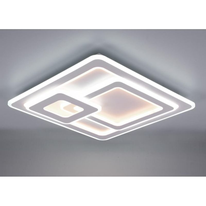MITA PLAFONIERA MODERNA 3 QUADRATI LED 76W LUCE DIMMERABILE TELECOMANDO INCLUSO CM 51X51 TRIO LIGHTING - Cristalensi Shop Online