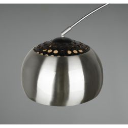 ARGENTINA PIANTANA AD ARCO DESIGN MODERNO METALLO FINITURA NICHEL O OTTONE CON BASE IN MARMO TRIO LIGHTING - Cristalensi Shop On 2