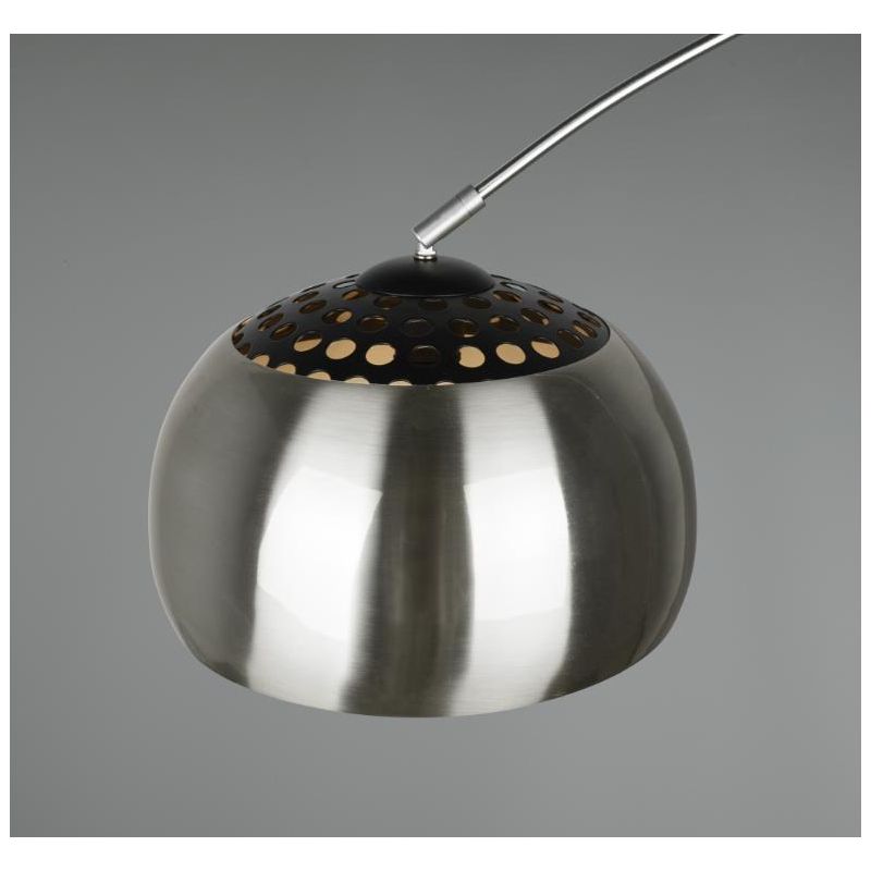 ARGENTINA PIANTANA AD ARCO DESIGN MODERNO METALLO FINITURA NICHEL O OTTONE CON BASE IN MARMO TRIO LIGHTING - Cristalensi Shop On