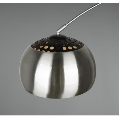 ARGENTINA PIANTANA AD ARCO DESIGN MODERNO METALLO FINITURA NICHEL O OTTONE CON BASE IN MARMO TRIO LIGHTING - Cristalensi Shop On