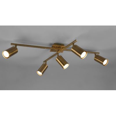 MARLEY PLAFONIERA 5 SPOT CON ASTE GIREVOLI IN METALLO 4 FINITURE COLORE ATTACCO 5xGU10 TRIO LIGHTING - Cristalensi Shop Online