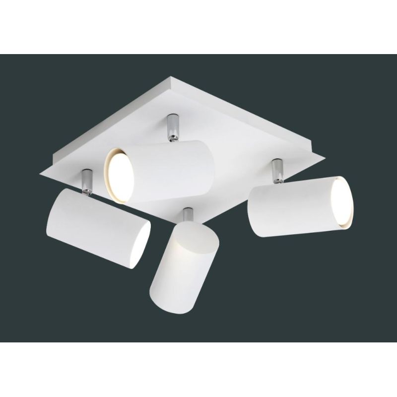 MARLEY FARETTO A 4 SPOT ORIENTABILI IN METALLO 5 FINITURE COLORE ATTACCO 4xGU10 TRIO LIGHTING - Cristalensi Shop Online