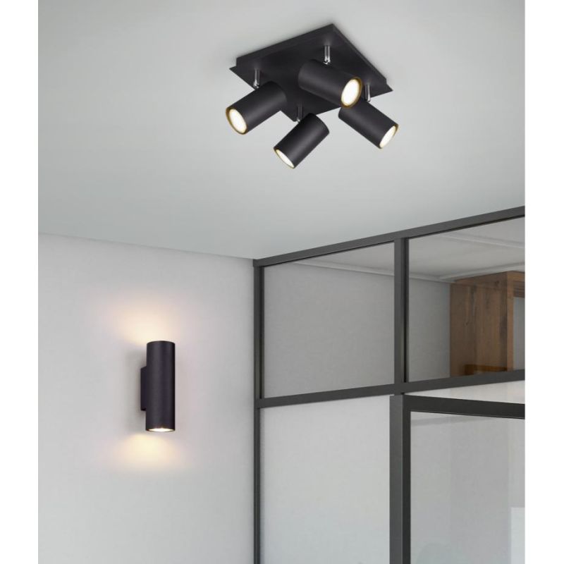 MARLEY FARETTO A 4 SPOT ORIENTABILI IN METALLO 5 FINITURE COLORE ATTACCO 4xGU10 TRIO LIGHTING - Cristalensi Shop Online