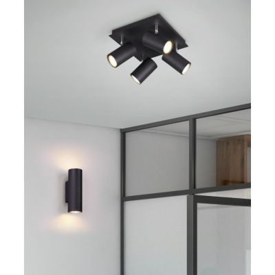 MARLEY APPLIQUE CILINDRICA IN METALLO 5 FINITURE COLORE BI-EMISSIONE ATTACCO 2XGU10 TRIO LIGHTING - Cristalensi Shop Online
