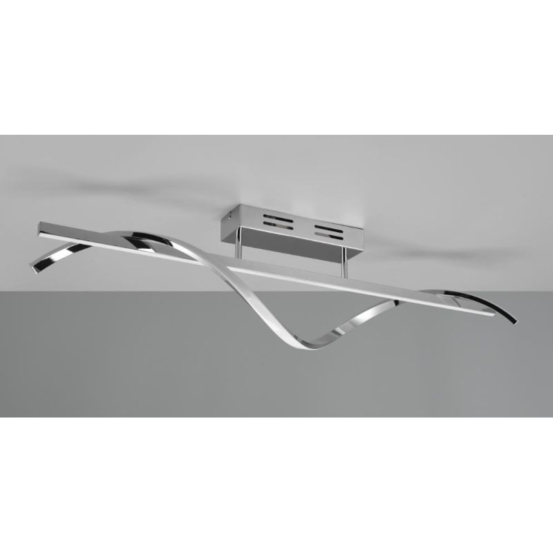 ISABEL PLAFONIERA MODERNA LED 24W LUCE 4000K DIMMERABILE METALLO FINITURA CROMO RL - Cristalensi Shop Online