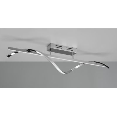 ISABEL PLAFONIERA MODERNA LED 24W LUCE 4000K DIMMERABILE METALLO FINITURA CROMO RL - Cristalensi Shop Online