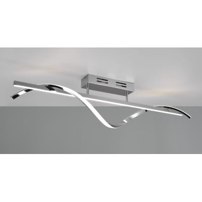 ISABEL PLAFONIERA MODERNA LED 24W LUCE 4000K DIMMERABILE METALLO FINITURA CROMO RL - Cristalensi Shop Online