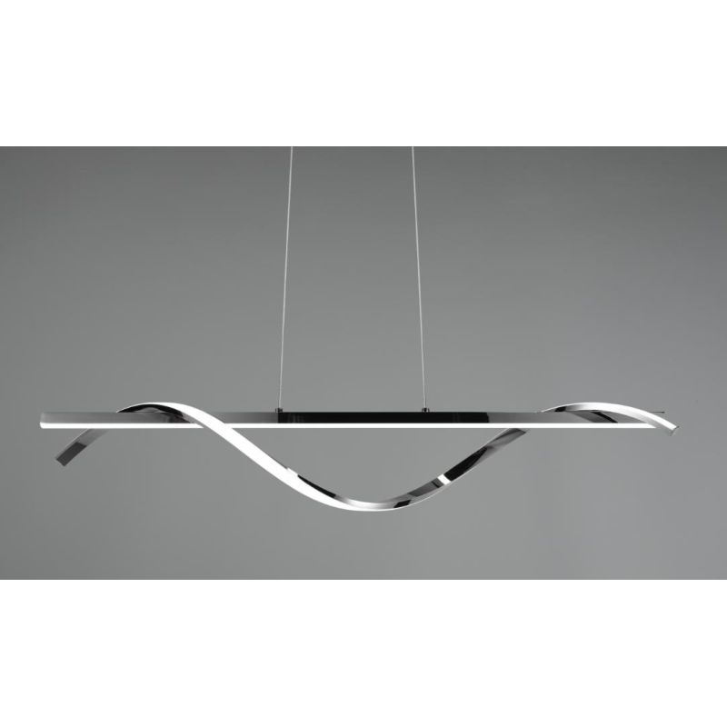 ISABEL SOSPENSIONE MODERNA LED 26W LUCE 4000K DIMMERABILE METALLO FINITURA CROMO RL - Cristalensi Shop Online