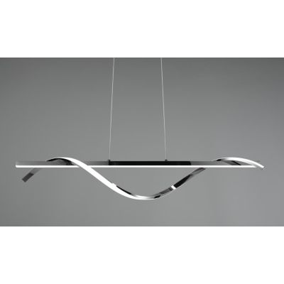 ISABEL SOSPENSIONE MODERNA LED 26W LUCE 4000K DIMMERABILE METALLO FINITURA CROMO RL - Cristalensi Shop Online