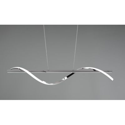 ISABEL SOSPENSIONE MODERNA LED 26W LUCE 4000K DIMMERABILE METALLO FINITURA CROMO RL - Cristalensi Shop Online