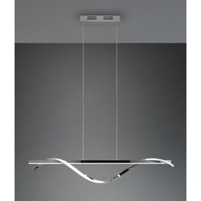 ISABEL SOSPENSIONE MODERNA LED 26W LUCE 4000K DIMMERABILE METALLO FINITURA CROMO RL - Cristalensi Shop Online