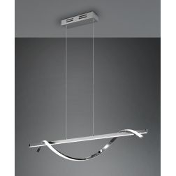 ISABEL SOSPENSIONE MODERNA LED 26W LUCE 4000K DIMMERABILE METALLO FINITURA CROMO RL - Cristalensi Shop Online 2