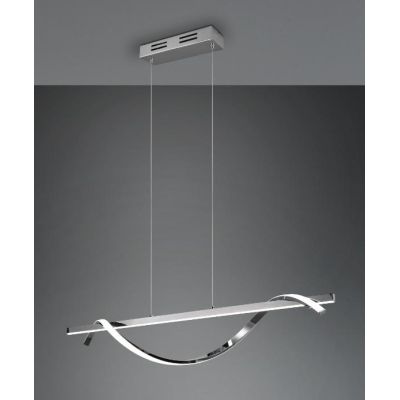ISABEL SOSPENSIONE MODERNA LED 26W LUCE 4000K DIMMERABILE METALLO FINITURA CROMO RL - Cristalensi Shop Online