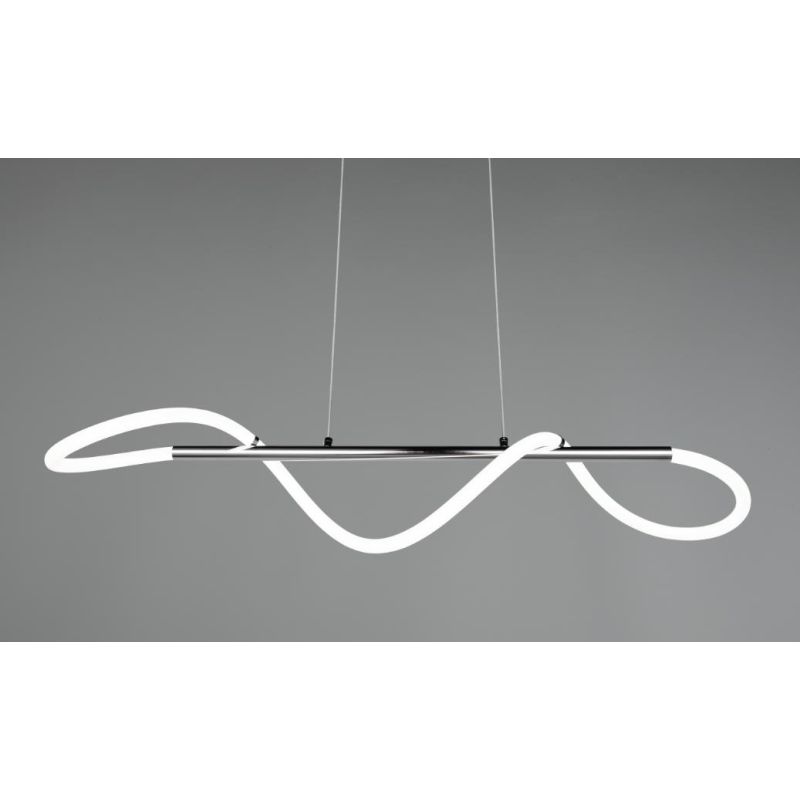 ARGOS SOSPENSIONE MODERNA IN METALLO CROMO LED 28W LUCE 4000K DIMMERABILE RL - Cristalensi Shop Online