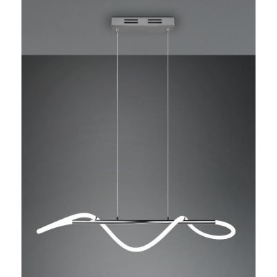 ARGOS SOSPENSIONE MODERNA IN METALLO CROMO LED 28W LUCE 4000K DIMMERABILE RL - Cristalensi Shop Online