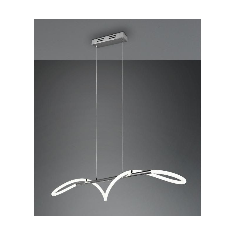 ARGOS SOSPENSIONE MODERNA IN METALLO CROMO LED 28W LUCE 4000K DIMMERABILE RL - Cristalensi Shop Online