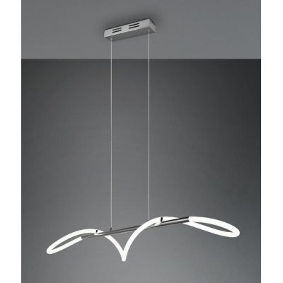 ARGOS SOSPENSIONE MODERNA IN METALLO CROMO LED 28W LUCE 4000K DIMMERABILE RL - Cristalensi Shop Online