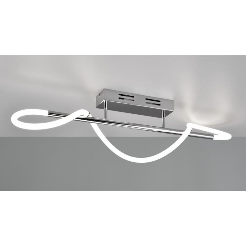 ARGOS PLAFONIERA MODERNA IN METALLO CROMO LED 28W LUCE 4000K DIMMERABILE RL - Cristalensi Shop Online