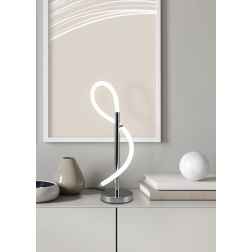 ARGOS LAMPADA DA TAVOLO MODERNA IN METALLO CROMO LED 10.5W LUCE 4000K DIMMERABILE RL - Cristalensi Shop Online 2