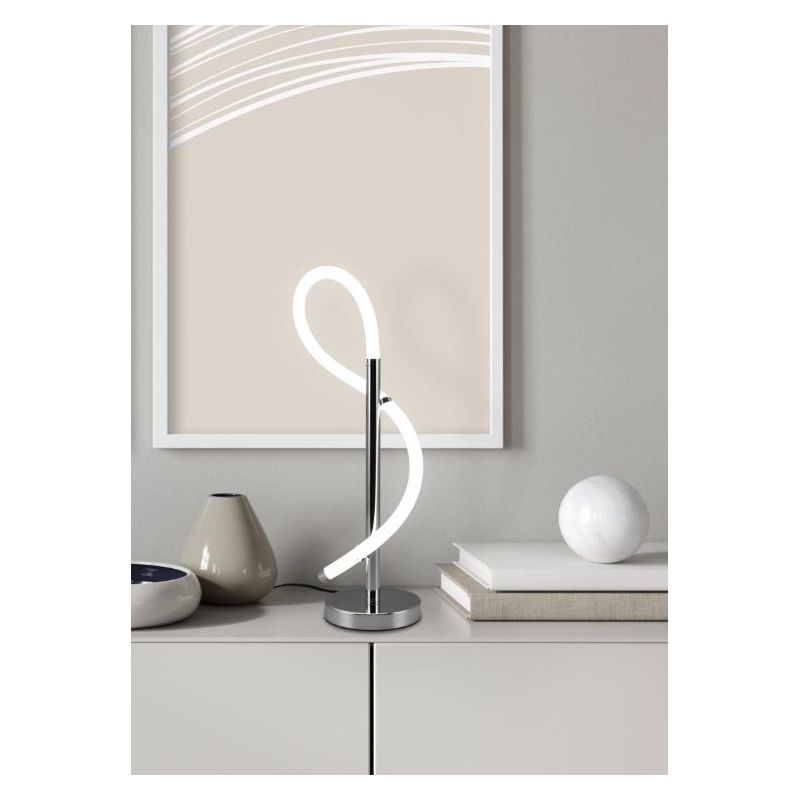ARGOS LAMPADA DA TAVOLO MODERNA IN METALLO CROMO LED 10.5W LUCE 4000K DIMMERABILE RL - Cristalensi Shop Online