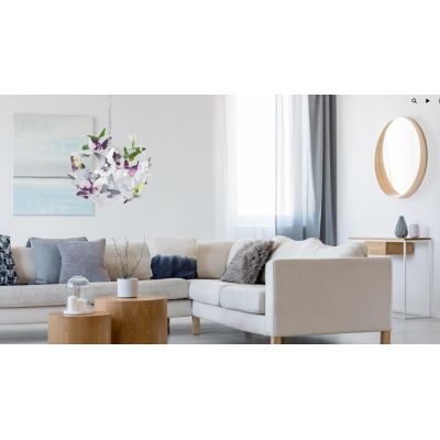 BUTTERFLY SOSPENSIONE PER BAMBINI CON FARFALLE IN ACRILICO BIANCO O MULTICOLOR DIAMETRO 50 CM RL - Cristalensi Shop Online