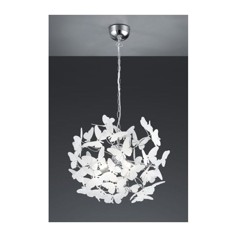 BUTTERFLY SOSPENSIONE PER BAMBINI CON FARFALLE IN ACRILICO BIANCO O MULTICOLOR DIAMETRO 50 CM RL - Cristalensi Shop Online
