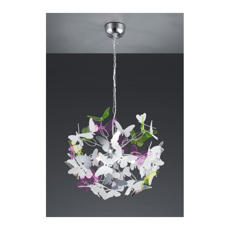 BUTTERFLY SOSPENSIONE PER BAMBINI CON FARFALLE IN ACRILICO BIANCO O MULTICOLOR DIAMETRO 50 CM RL - Cristalensi Shop Online