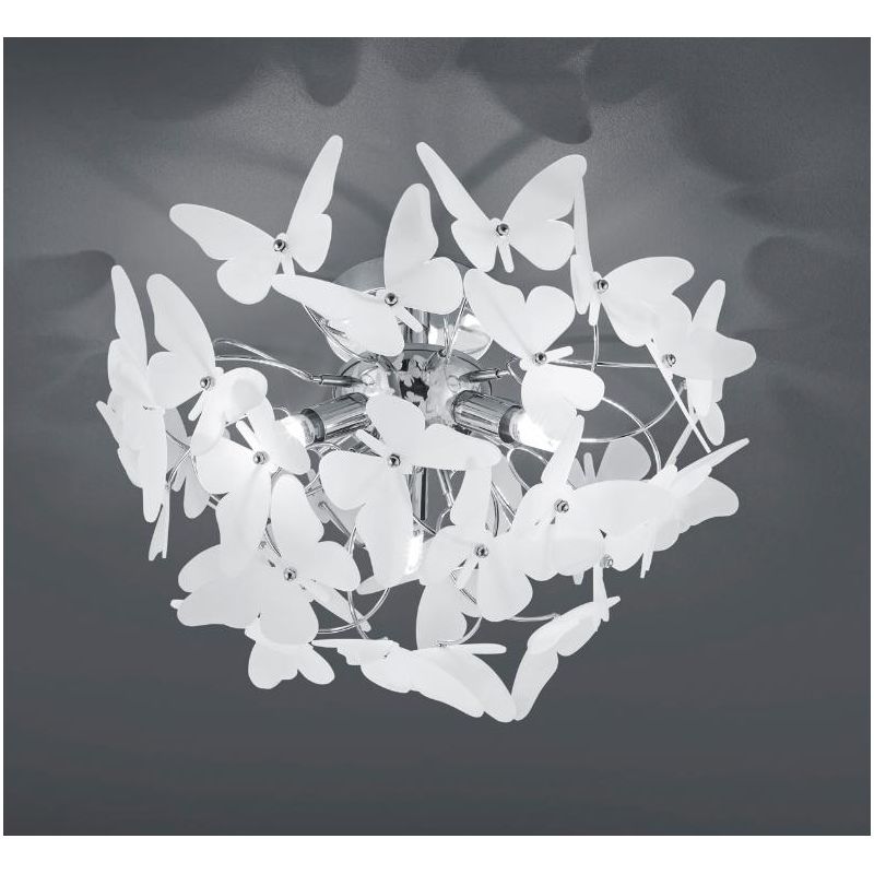 BUTTERFLY PLAFONIERA PER BAMBINI CON FARFALLE IN ACRILICO BIANCO O MULTICOLOR DIAMETRO 45 CM RL - Cristalensi Shop Online